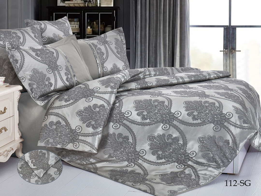 КПБ евро сатин-жаккард Satin Jacquard SG Клео <SG-112>