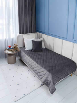 Покрывало стеганое велюровое MONACO Decor Magic, MINI, GRAFIT<MINI, 120*200, детские, GRAFIT>
