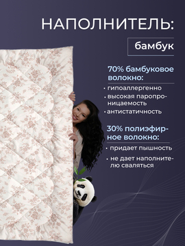 Одеяло бамбук поплин Реноме